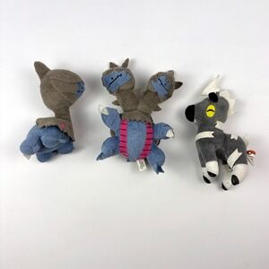 Lot of 3 Banpresto Pokemon Keychain Plush 2011 Blitzle No Chain 2012 Deino READ